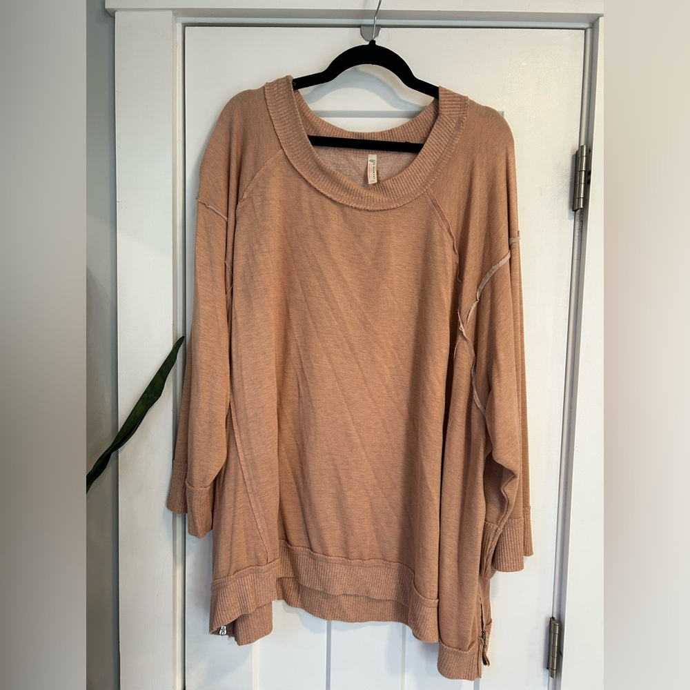 Free People Sun Seeker Sweat Long Sleeve Top Sz M